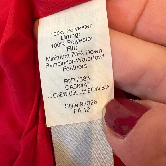 J. Crew Red Quilted Jacket - Picture 8 of 13